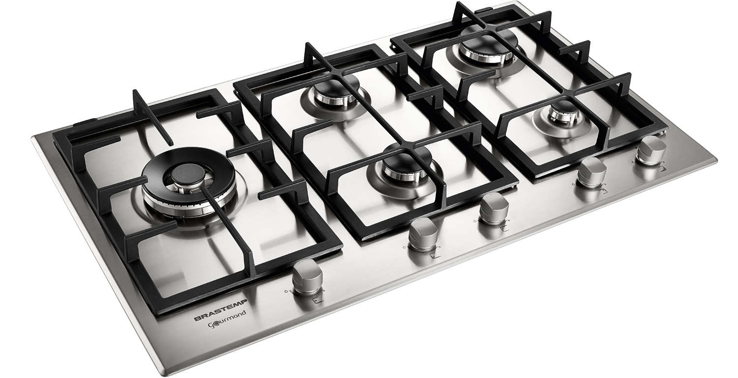Cooktop Brastemp Gourmand Inox 5 Bocas BDK90DR Brastemp