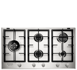 Fogão Cooktop 5 Bocas Inox 90cm Gourmand Brastemp - Cooktop Brastemp BDK90DR