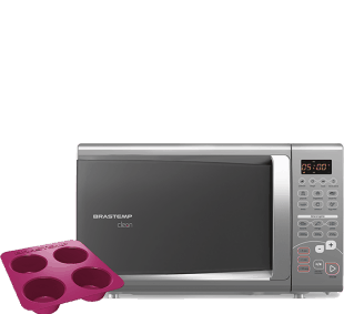 Microondas 20 Litros com Forma de Cupcake Brastemp - Microondas Inox 20 Litros BMC20