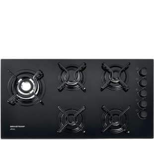 Fogão Cooktop 5 Bocas Com Quadrichama Brastemp - Cooktop Brastemp BDD85AE