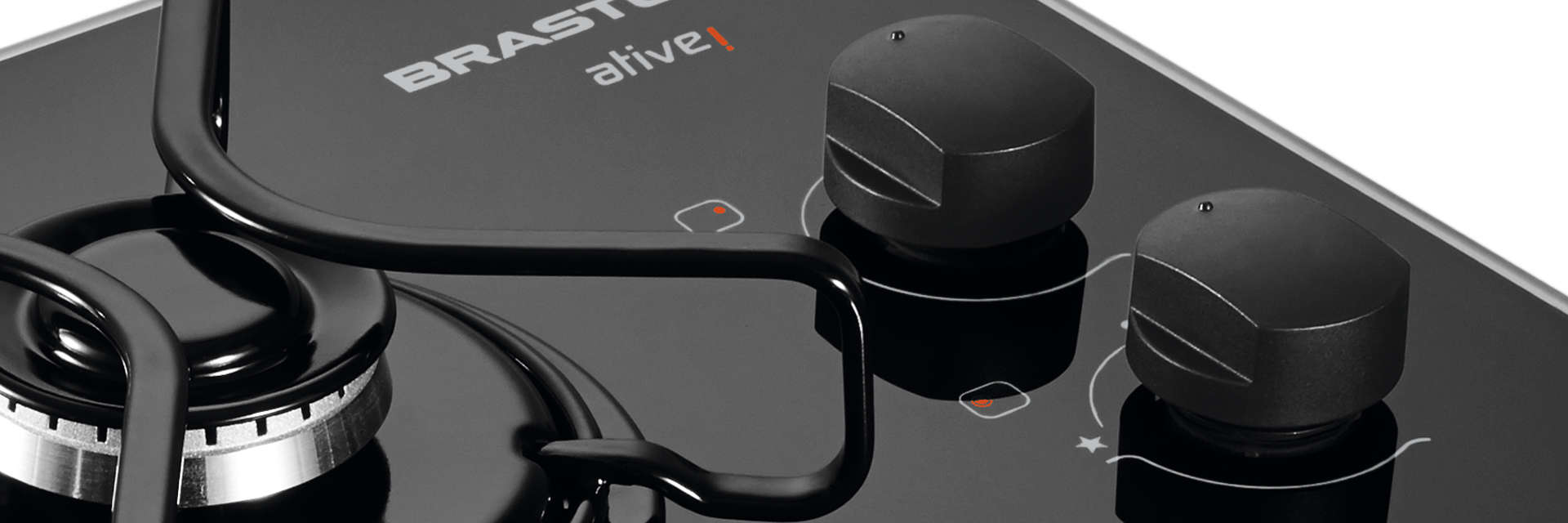 Cooktop 4 bocas Brastemp com dupla chama