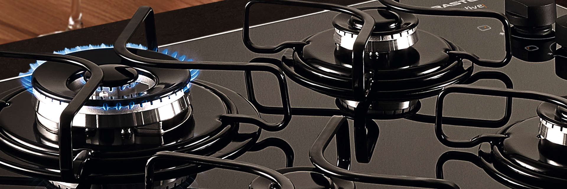 Cooktop 4 bocas Brastemp com dupla chama