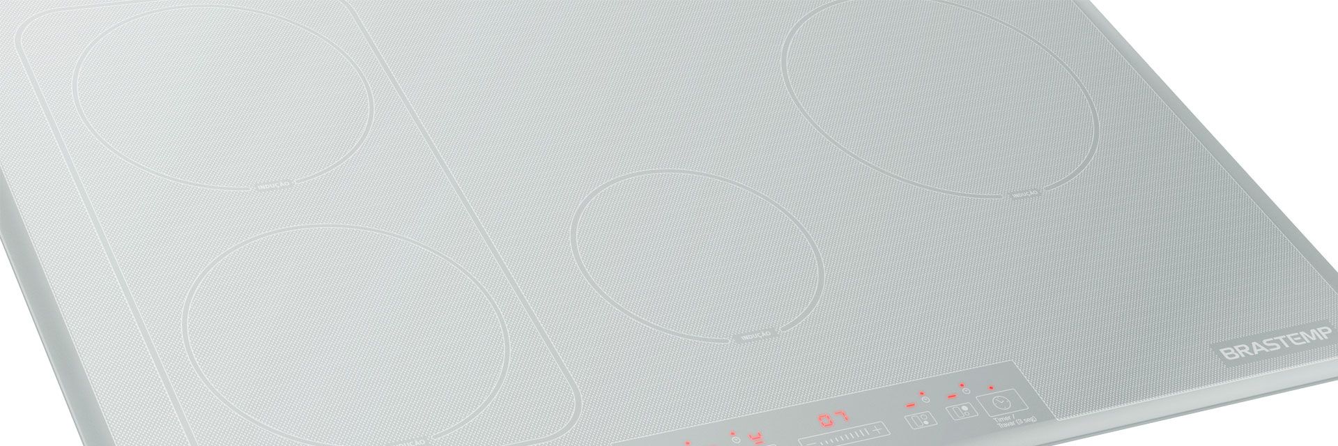 Cooktop de Indução Brastemp 4 bocas Vitreous Branco
