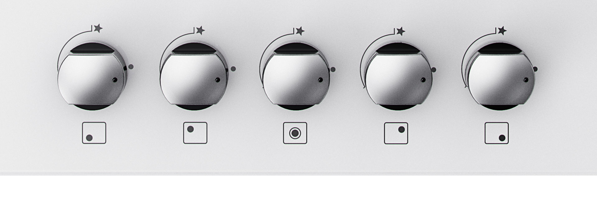 Cooktop a Gás Brastemp 5 Bocas Vitreous Branco