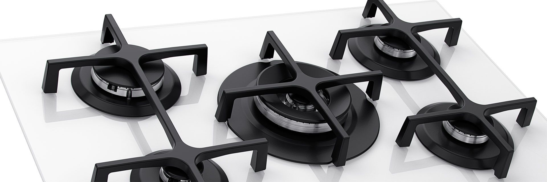 Cooktop a Gás Brastemp 5 Bocas Vitreous Branco